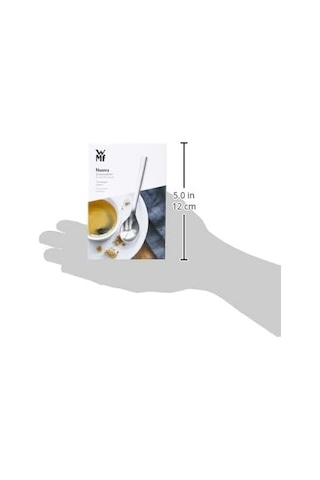 Nuova Çelik 6&apos Lı Gümüş Espresso Kaşığı Açık Ahşap