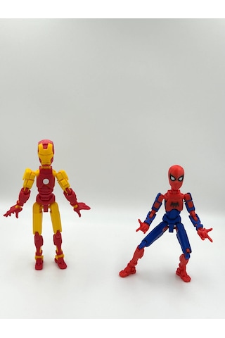 Ironman & Spider Man Ikili Marvel Kahraman 3d Baskı Dummy Figür Seti