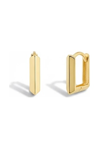 14 Ayar Altın Kare Küpe 1184 Gold