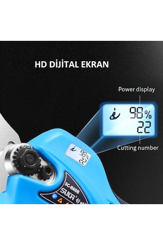 Suca Sc 8608A Led Ekranlı Akülü Budama Makası 32 Mm