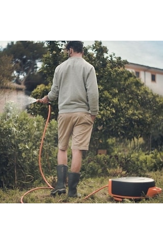 Fıskars 1025933 Tekerlekli Otomatik Hortum Makarası 360 Derece