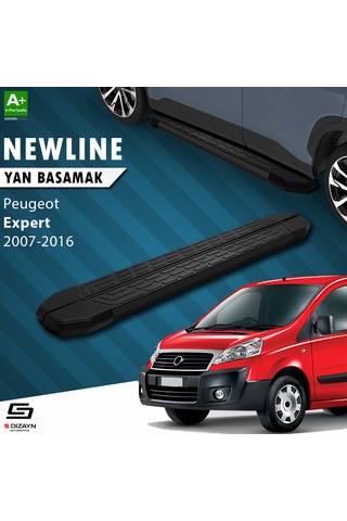 S-dizayn Peugeot Expert 2 Uzun Şase Newline Siyah Yan Basamak 223 Cm 2007-2016 A+ Kalite