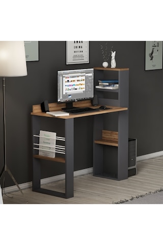 Aron Çalışma Masası Bilgisayar Masası Ofis Masası Antrasit - Kemençe