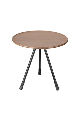 Açık Alüminyum Alaşımlı Katlanır Küçük Yuvarlak Masa Taşınabilir Kaldırılabilir Kamp Masası Ahşap Rengi