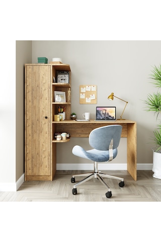 Roma Raflı Çalışma Masası , Çalışma Ofis Masası Sol Atlantik Çam