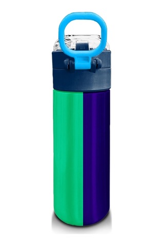 Coral High Kids Lacivert Mavi Çizgili Pipetli Ve Direkt İçim Çelik Termos 500 Ml 31997 Lacivert - Mavi