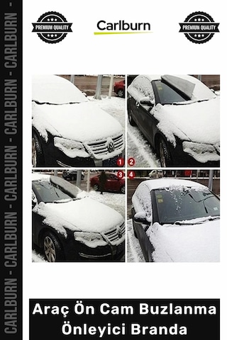 Branda Araç Ön Cam Buzlanma Kar Koruyucu Kış Şartları Otomobil Park Kolay Pratik Uzun Ömürlü Branda