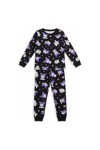Kuromi Kız Çocuk Pijama Takımı Sıyah