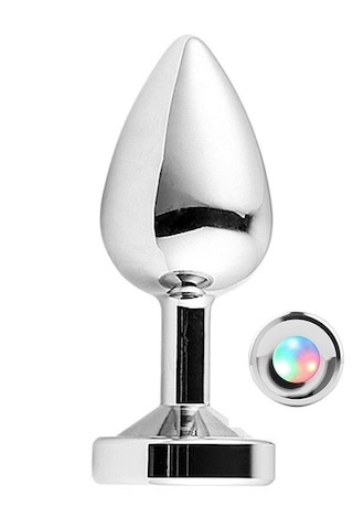 Fastieshop Led Işıklı Çelik Anal Plug - Orta Boy