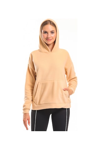 Slazenger SASSA IN Kadın Kapüşonlu Cepli Bej Polar