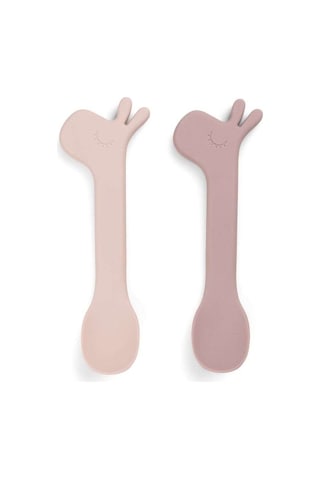 Done By Deer - Lalee - 2'li Silikon Kaşık Seti - Pembe