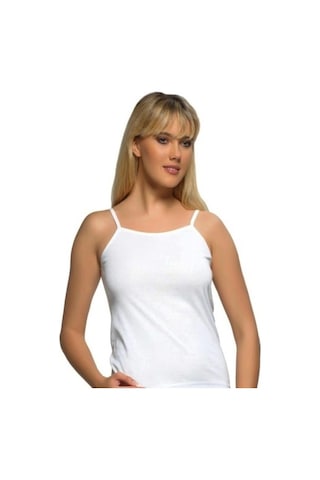 Gümüş Kadın Likralı Ip Askılı Düz Biyeli Atlet 4047 - 3 Adet