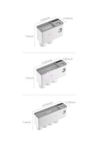 Geeksen Mıknatıslı Diş Fırçası Askısı İle Diş Macunu Dispanseri - Duvara Monte Banyo Organizasyonu Diş Fırçası Kabı Ve Saklama Ünitesi Diğer