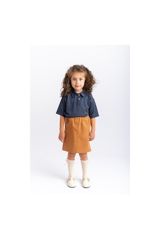 Oliventhekid Gabardin Kız Çocuk Etek Taba Taba