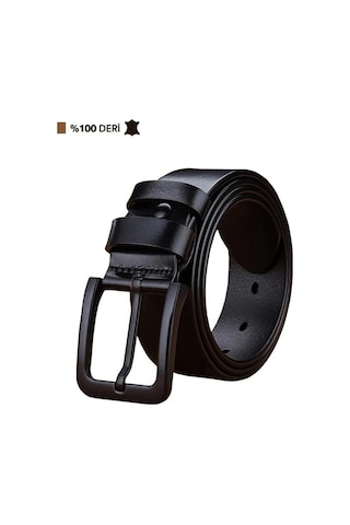 Trend Hakiki Deri Erkek Spor Kemer 4.5Cm Siyah 0160
