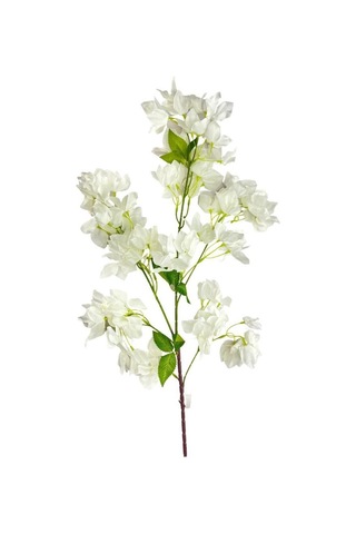 Yapay Çiçek Begonvil Çiçeği Beyaz Uzun Dallı Sarkan Çiçek 110Cm