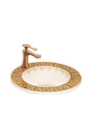 Eva Banyo Lena E-3055A Tezgah Üstü Porselen Lavabo