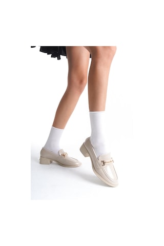 Garantili D344 Günlük Ortopedik Kadın Loafer Ayakkabı Ten