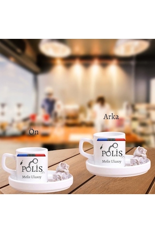 Polislere Özel Türk Kahve Fincanı Ve Altı