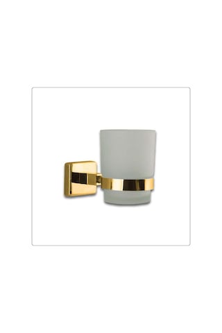 Csk Banyo Aksu Gold Diş Fırçalık Pirinç Gold