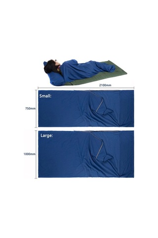 Pazly Yumuşak Pamuklu Kamp Uyku Tulumu - Mavi/bej, Rahat Kampçılık İçin Haki