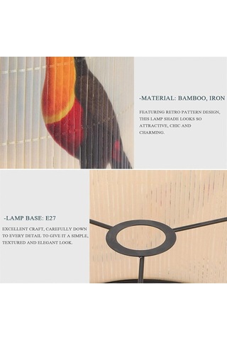 Masa Lambası Ve Zemin Lambaları İçin Modern Yuvarlak Davul Işık Gölgesi Retro Mandala Kolye Abajurları Diğer