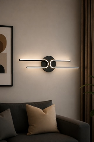 Mino Modern Led Duvar Apliği Günışığı Siyah