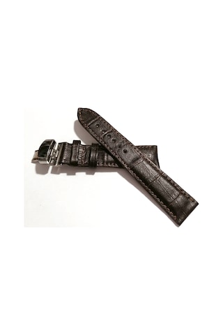 Fado &hertür Saate &uygun Kelebek Toka 18 Mm Koyu Kahve Kordon 269 Gumuş Toka Koyu Kahverengi
