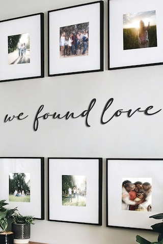 We Found Love Metal Duvar Yazısı - Siyah