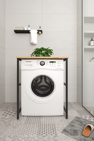 Remaks Çamaşır Makinesi Üstü Banyo Düzenleyici Rafsız Meşe