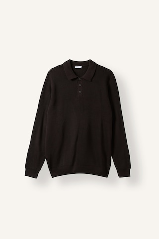 Defacto Standart Fit Düğmeli Polo Yaka Triko Basic Kazak D1959ax26aubn339 Kahve-bn339