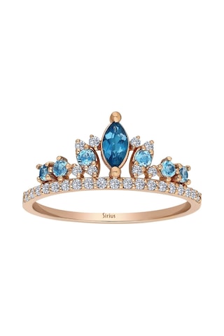 Sirius Pırlanta Ve Topaz Taşlı Elizabeth Tacı Yüzük 0847R0005