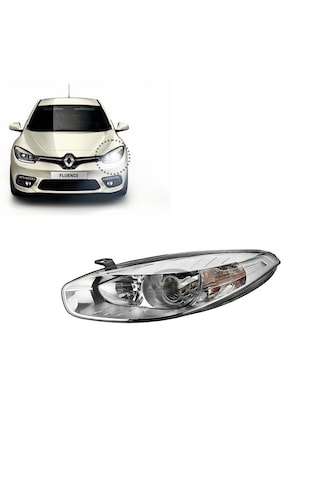 Renault Fluence 2013-2016 Model Arası Krom Çerçeveli Mercekli Far Sol 1 Adet