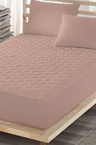 Ely Parker Alez Sıvı Geçirmez Pamuk Kapitoneli Fitted Çift Kişilik Tek Kişilik Bebek Alezi ELYMKRKAPFIT00 Pembe