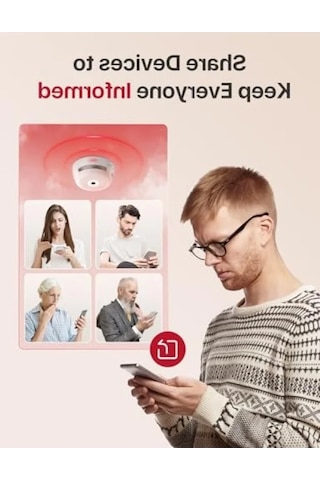 Akıllı Duman Dedektörü, Wi-fi Bağlantılı, Kablosuz Yangın Alarmı, Uygulama İle Uyumlu