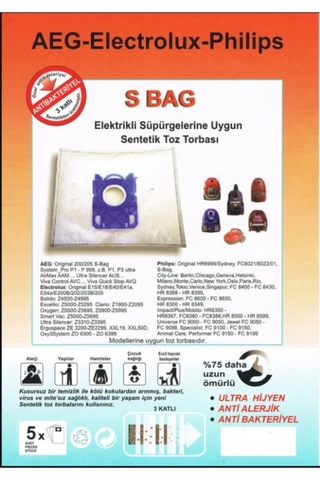 -s-bag Süpürge Torbası 5 Adet