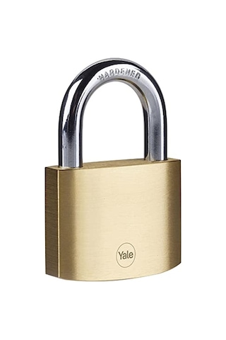 Yale Y110b/60/132/1 - Pirinç Asma Kilit 60mm - Standart Koruma - Sertleştirilmiş Çelik Halka - Çift Kilitleme - 3 Anahtar