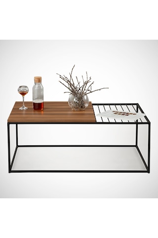 Zinus Orta Sehpa Metal & Orta Masa Ceviz / Metal Ayaklı Sehpa