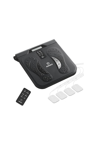 Knqze Ems Tens'li Ayak Masajı, 10 Mod, 20 Seviye, 4 Elektrot, Siyah