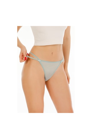 Sensu Kadın Tül Detaylı Beli Ipli Tanga 5'li Külot Set - Kts4003 Karışık
