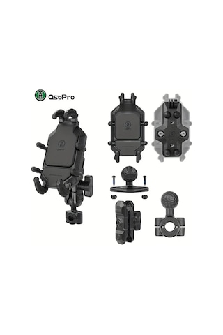 Xuweiwei Irfsı Evrensel Motosiklet Telefon Tutucu Alüminyum Kauçuk Şok Emici Versiyon Ince Kasnak Tabanı Kaymaz Dönebilen Güvenli Tutma