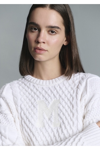 Mavi - M Logo Crop Ekru Kazak 1710796-80194 Ekru