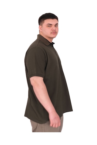 Mode Xl Büyük Beden Erkek T-shirt Polo Yaka Yourself U25310 Haki Haki
