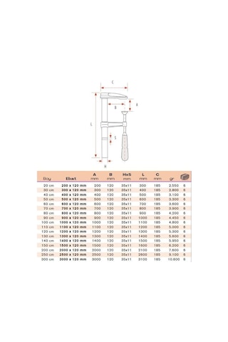 BULUT Büyük İşkence Döküm 130 cm 1300x120mm