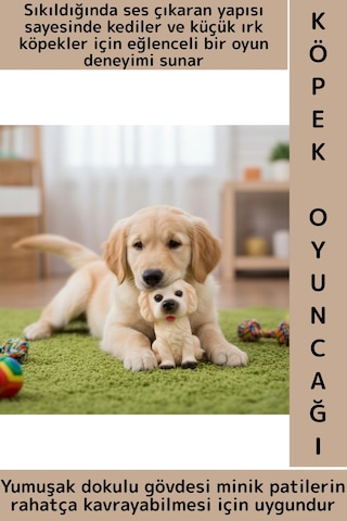Dayanıklı Evcil Hayvan Kedi Küçük Irk Köpek Eğlenceli İlgi Çekici Sesli Köpek Tasarımlı Oyuncak