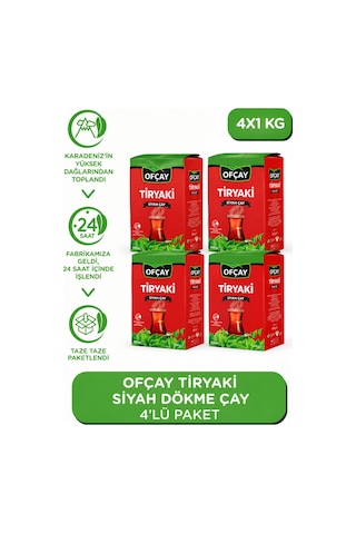 Ofçay Tiryakisine Siyah Dökme Çay 4 x 1 KG