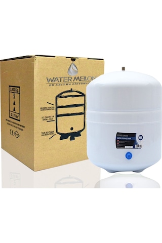 WaterMelon Tüm Su Arıtma Cihazları Uyumlu Metal Genleşme Tankı NSF Onaylı Paslanmaz Çelik 2.2 (8 Litre) Tr Tank