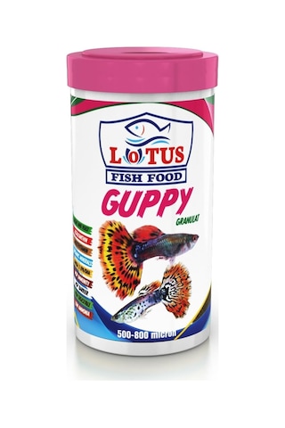 Lotus Guppy, Granül Canlıdoğuran, Tropikal, Lepistes Yemi 250 Ml