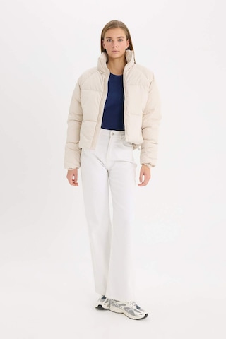 DeFacto Regular Fit Şişme Mont Fermuarlı Cepli E7385AX24WNBG418 Bej