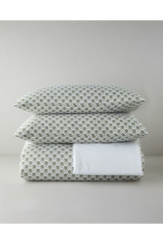 English Home Chic Bloom Kolay Ütülenir Çarşaflı Çift Kişilik Nevresim Takımı 200x220 Cm Yeşil Yeşil
